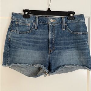 JCrew mid rise frayed hem shorts